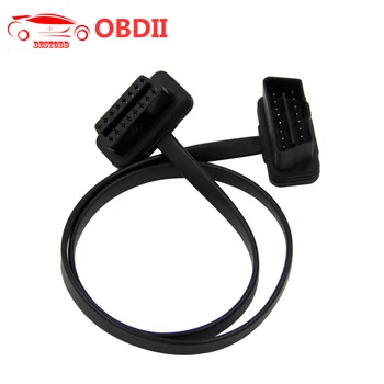 

(10PCS/Lot) OBD2 Flat Cable Thin As Noodles OBD2 16PIN Male to Female Flat Extension Cable Auto Car Diagnostic Connector Adapter