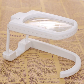 

Multifunctional Magnifier Foldable loupe microscope 3X Magnification lupa Portable magnifying glass with Light Magnifying Tool