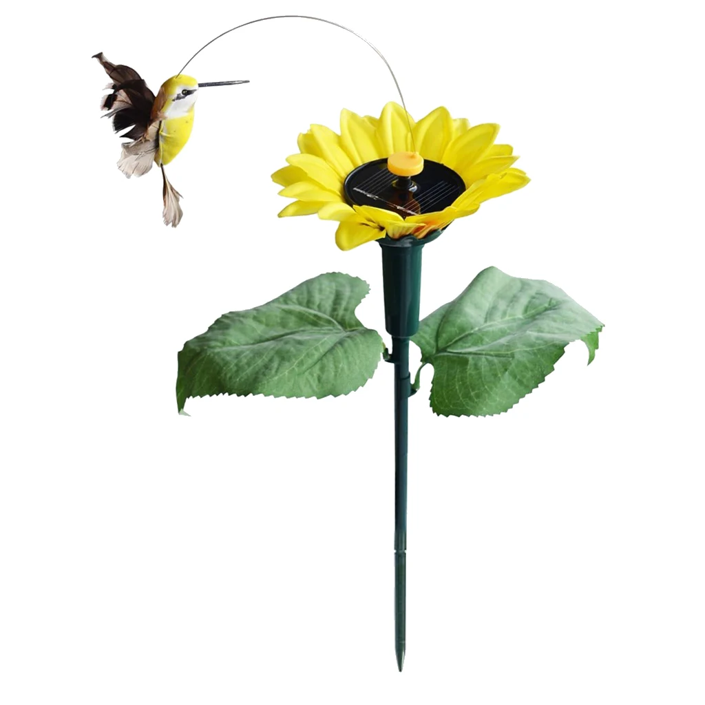 5 Types Solar Powered Garden Decor Dancing Flickering Butterfly Stake Bird Flowers Garden Decor