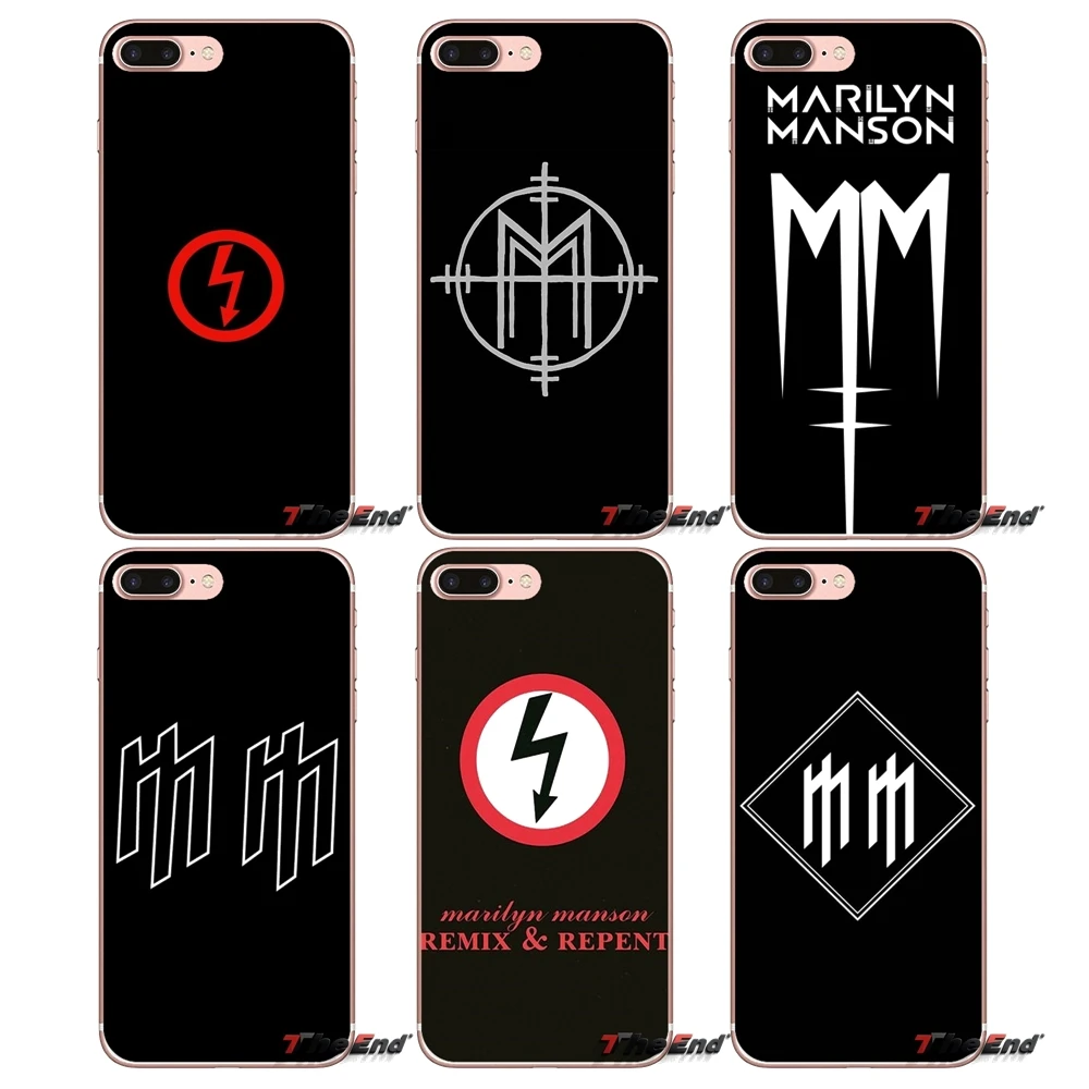 

Marilyn Manson logo For iPhone XS Max XR X 4 4S 5 5S 5C SE 6 6S 7 8 Plus Samsung Galaxy J1 J3 J5 J7 A3 A5 TPU Transparent Covers