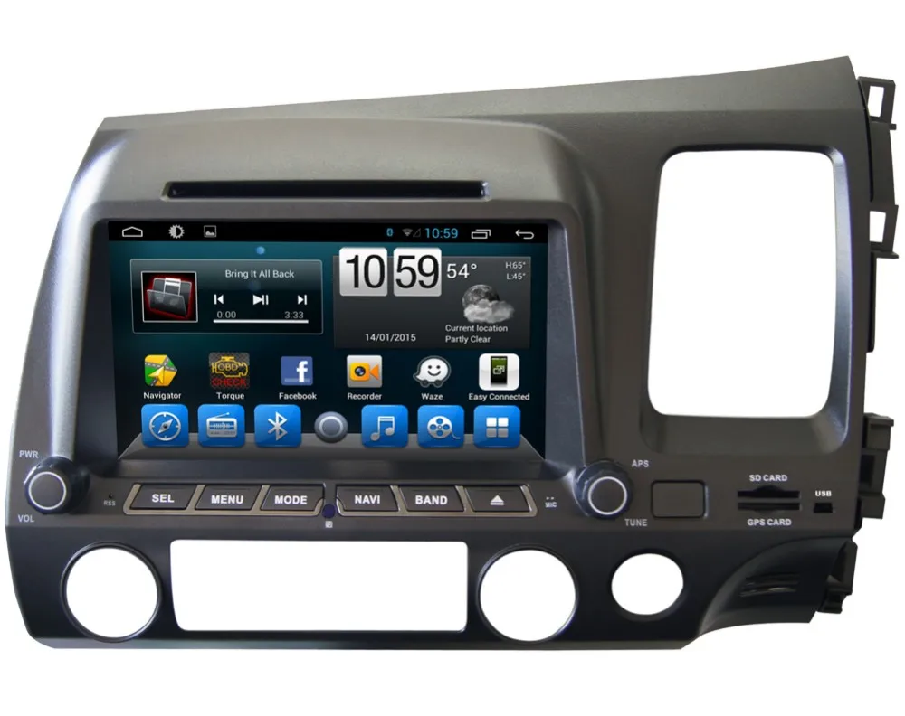 Excellent 8" 1024*600 Quad Core Android 6.0 Car DVD GPS Navigation Player for Honda Civic Right Hand Drive 2006 2007 2008 2009 2010 2011 1