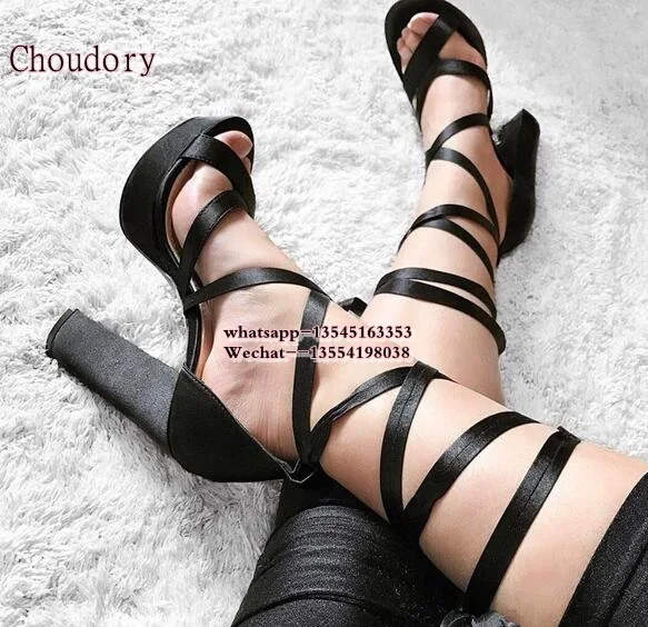 roman new chunky heel sandals open toe lace up woman shoes grey Black suede leather ankle strap platform sandals ladies sandals roman new chunky heel sandals open toe lace up woman shoes grey Black suede leather ankle strap platform sandals ladies sandals