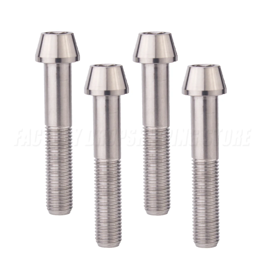 Ti M10 x 60 مللي متر P1.25 تفتق رئيس التيتانيوم البراغي دوكاتي الجبهة الفرامل الفرجار دراجة نارية الترباس المسمار دراجة أجزاء 4 قطعة/المجموعة