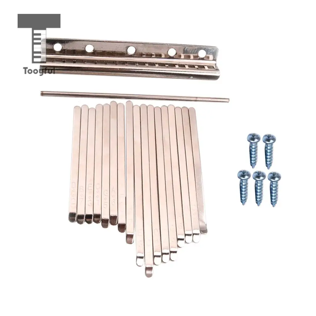 MagiDeal Musical Steel Keys for 17 Note Kalimba African Mbira Thumb Piano Finger Percussion