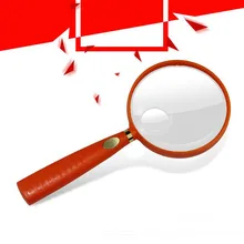 5X 10X Portable loupe de poche lentille en verre optique diamètre 90mm loupe lecture livre carte journal loupe(China)