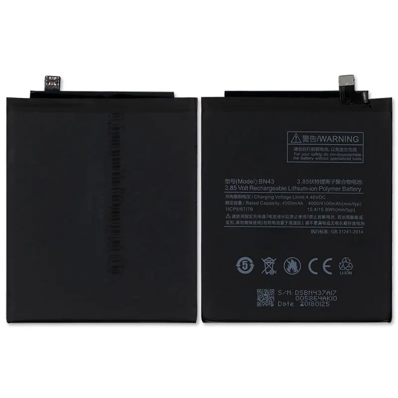 Аккумулятор BN43 4000 мАч для Xiaomi Redmi Note 4X Batterie Bateria AKKU + инструменты Hongmi Redice 4X|battery for