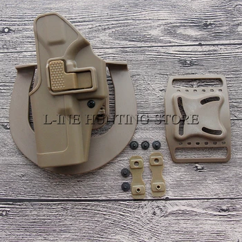 

Gun Holster Left Hand GL 17 Hunting Military Combat Tactical Waist Belt Loop Pistol Holster fits GL 17 19 22 23 31 32
