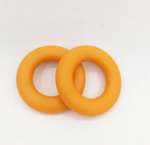 10 шт./лот, большое Силиконовое кольцо для прорезывания зубов 45 мм, пищевое Силиконовое кольцо для прорезывания зубов - Цвет: orange