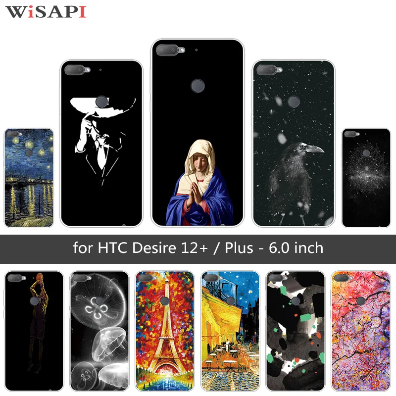 

6.0inch for HTC Desire 12 Plus Phone Case Luxury TPU for HTC Desire 12+ Soft Silicon Jellyfish Back Cover for HTC Desire 12 Plus
