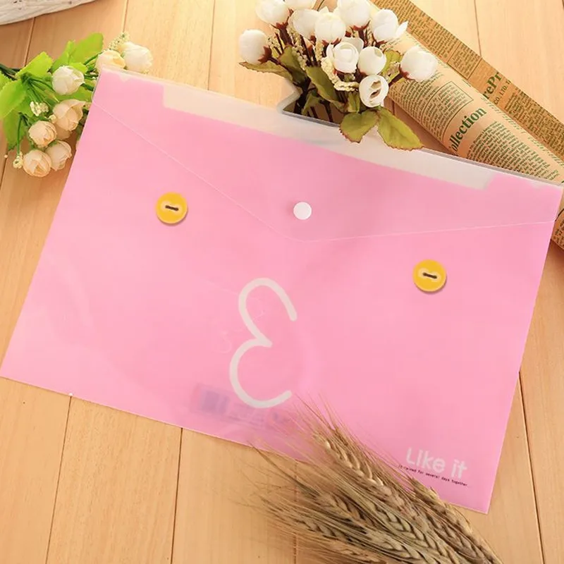 

Coloffice 1PC A4 PVC Small Multi-Function File Folder Ticket Holder For Documents Bag Bag of Student Paper School Office