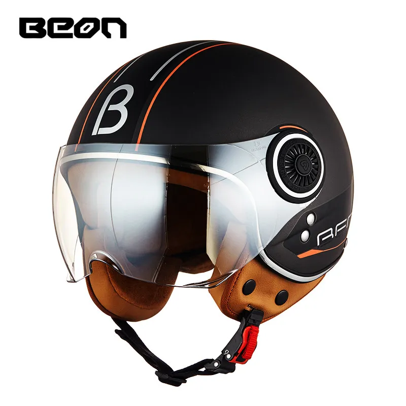 BEON B110B с открытым лицом 3/4 мотоциклетный шлем Casco Capacete, винтажный Ретро шлем, шлем для скутера ECE