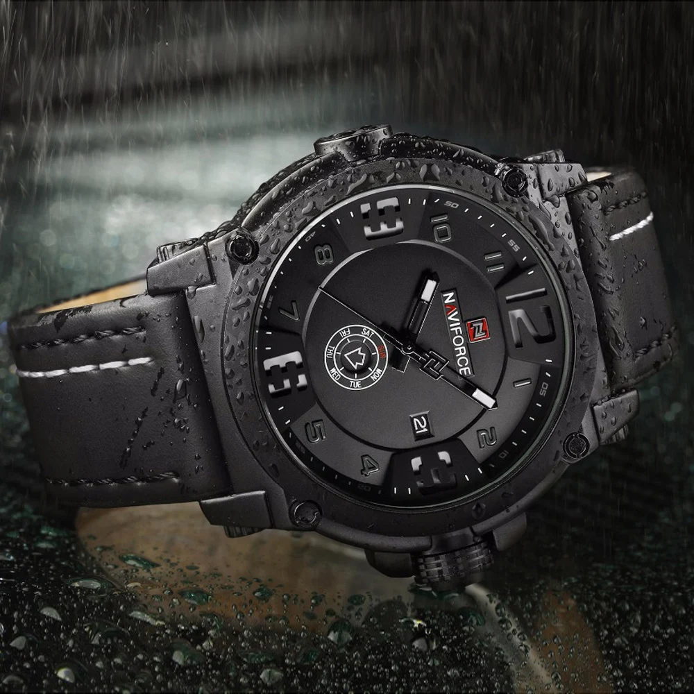 Часы наручные NAVIFORCE Мужские кварцевые брендовые Роскошные спортивные