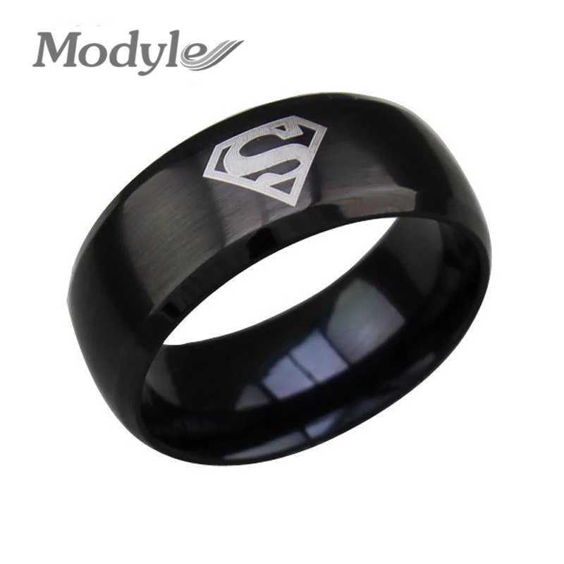 2016 new fashion superman ring stainless steel wedding rings jewelry for women and menchina - Superman Wedding Rings 2016 new fashion superman ring stainless steel wedding rings jewelry for women and menchina - Superman Wedding Rings