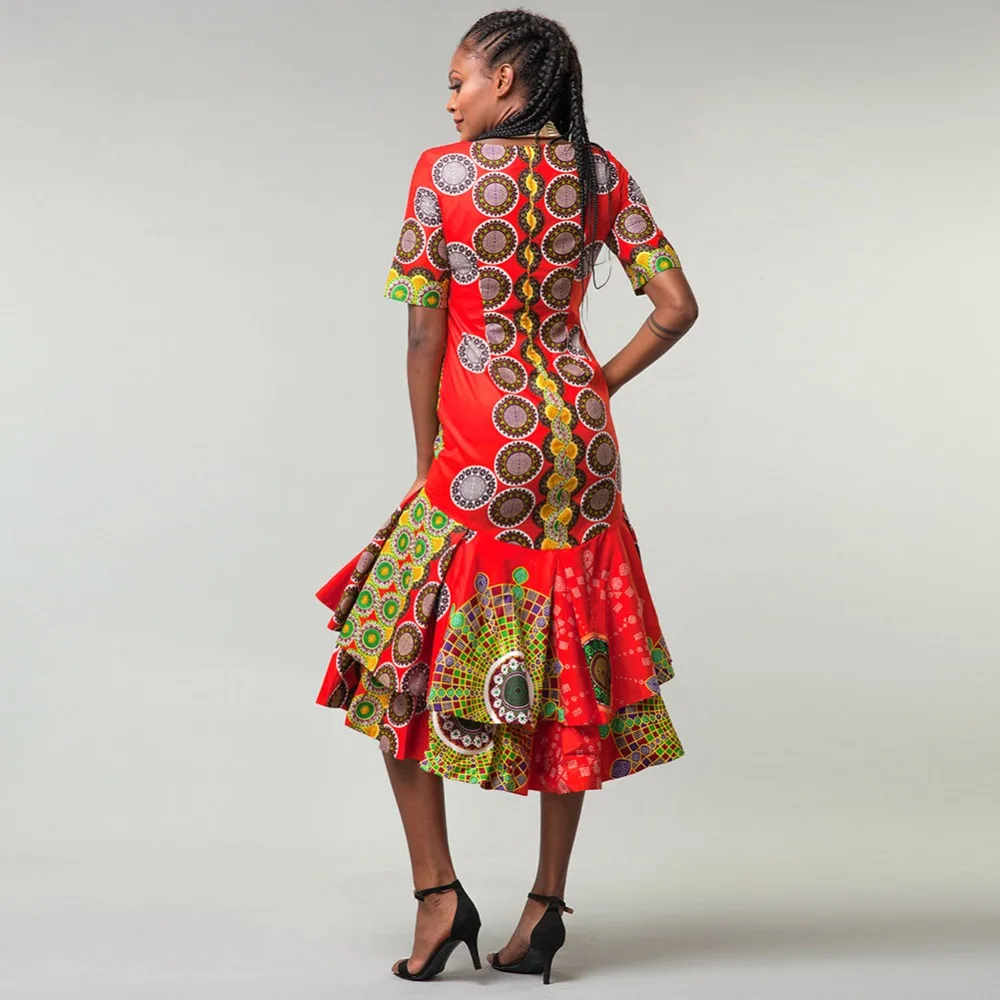 BOHISEN 100% хлопок Африканский принт одежда базин африканец платья для женщин модные Дашики юбки халат одежда Vestidos