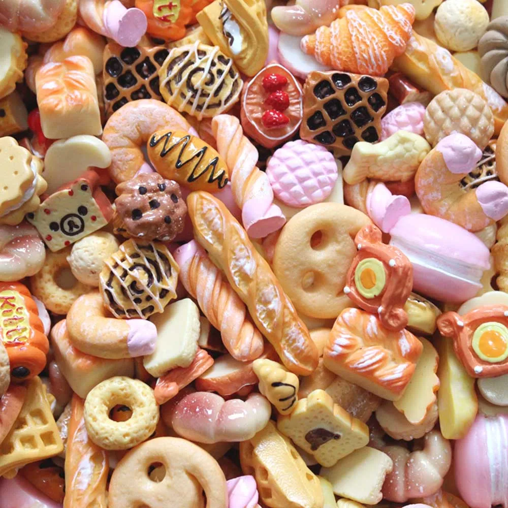 

30 pcs/lot Craft Toys Arts & Crafts toys DIY resin cabochon accessories craft decorations gift jewelry simulation cake dessert