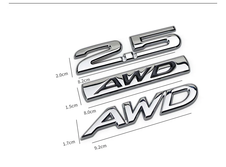 2,0 2,5 AWD Бар хромированная металлическая цинковая Автомобильная Стайлинг эмблема переоборудования багажник письмо номер разрядки емкость 3D наклейка для Mazda CX4
