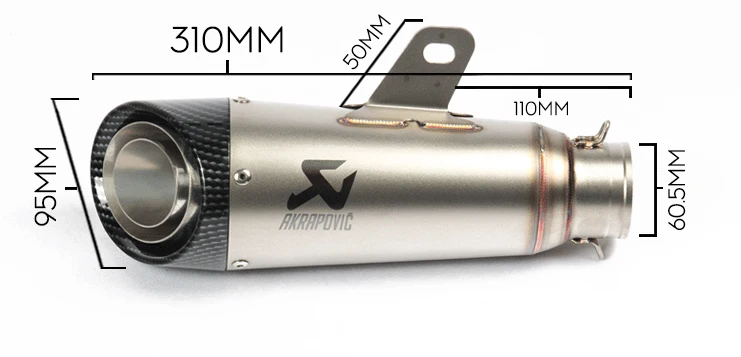 CB190R/X K8 K9 K7 CBR300/500 углеродное волокно 60 мм Глушитель yoshimura CBR escape moto выхлопная труба 51 мм