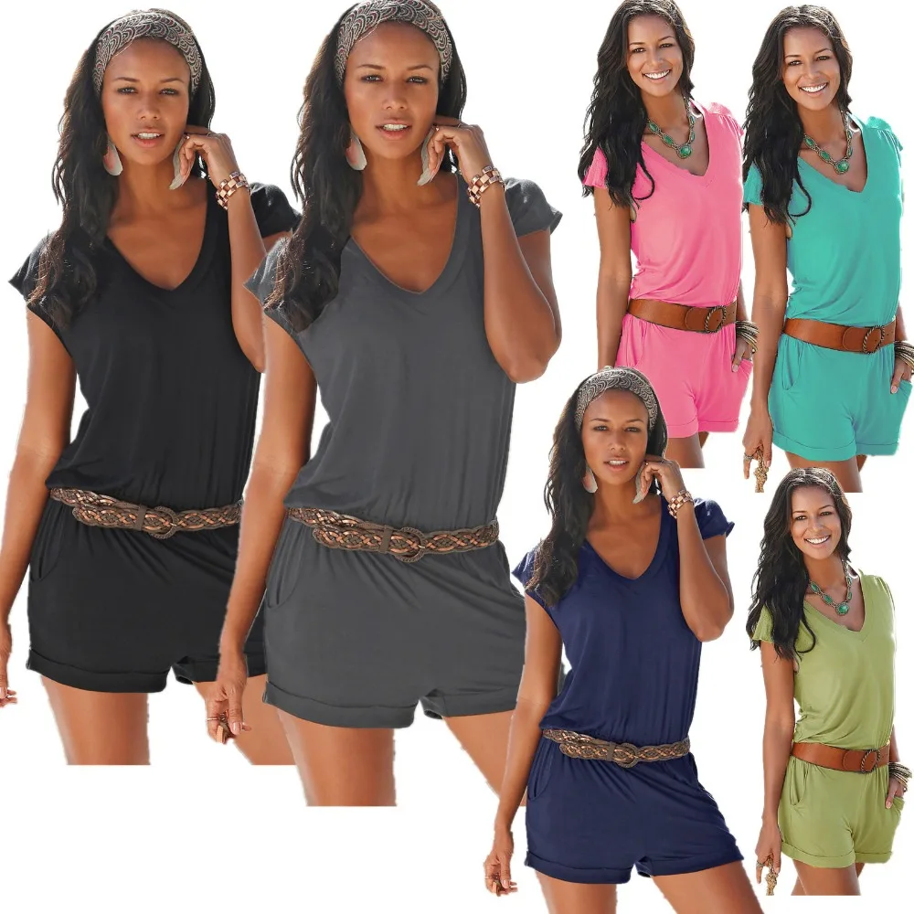 2017 крутые комбинезоны без рукавов с v-образным вырезом сексуальные пляжные