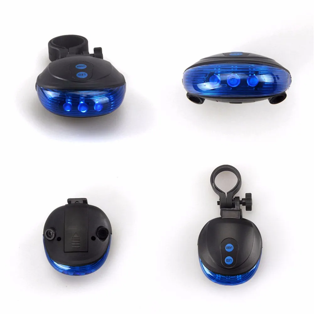 Excellent Waterproof Bike Taillight Cycling Safety 5 LED+2 Laser Rear Lamp Bicycle Light 7 Cool Flash Mode Led Bike Warning Tailights 5