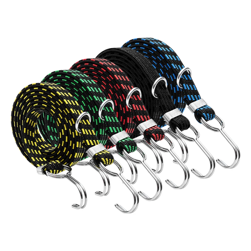 

High-Quality Elastic Rope Motorcycle Bicycle Tied Rope Bandage Baggage Wrapped Belt Wrapped In Binding Luggage Lashing 5 Colors