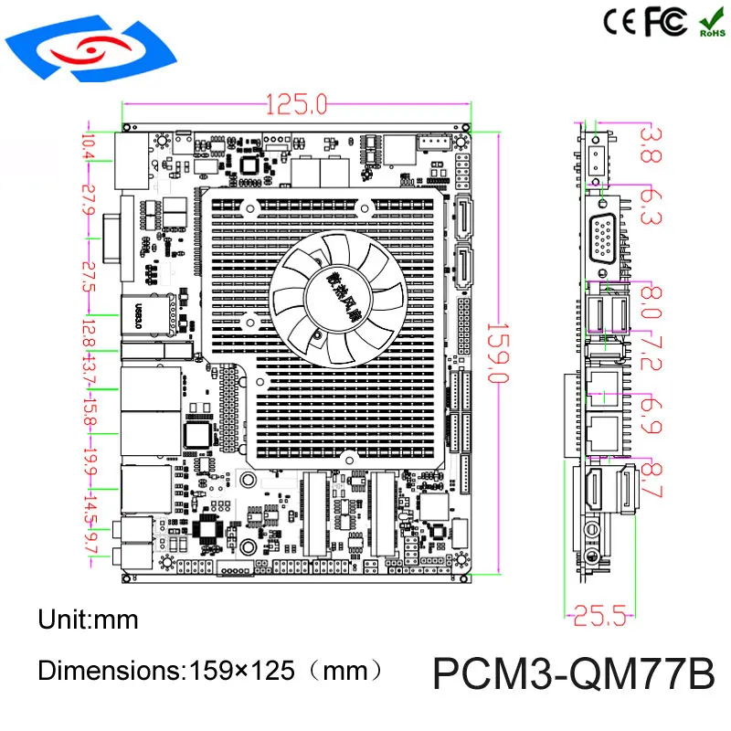 Оптовая продажа с фабрики Intel QM77 i5-2430M двухъядерный промышленный материнская плата с низкой мощностью для всех-в-одном ПК материнская плата