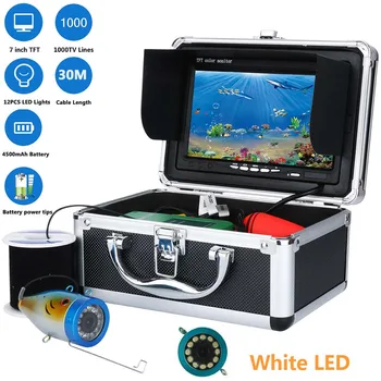 

30m Professional Fish Finder Underwater Fishing Video Camera 7" Color HD Monitor 1000TVL HD CAM Lights Control