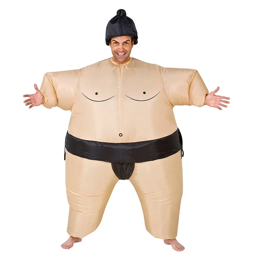 Надувной; сумоиста, карнавальные костюмы, костюм для Хэллоуина, способный преодолевать Броды для взрослых/детей толстяк сумо вечерние