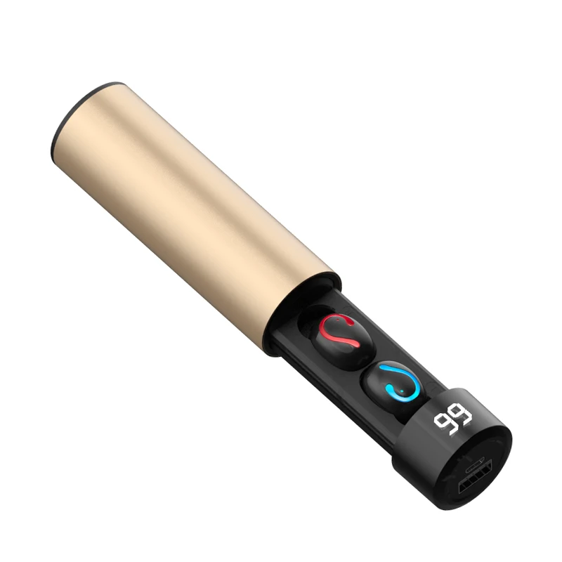 IONCT TWS Bluetooth 5,0, беспроводные наушники, свободные руки, наушники, спортивные наушники, гарнитура, зарядная коробка, дисплей питания - Цвет: Q67 TWS-Gold