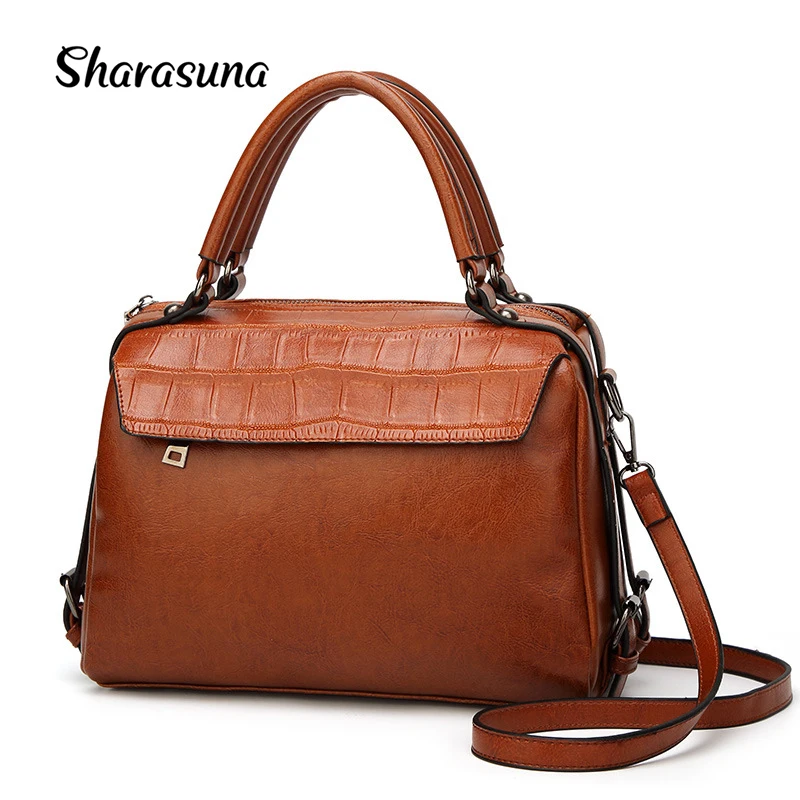 Designers Brand High Quality Women Boston Handbags PU Leather Work Bag