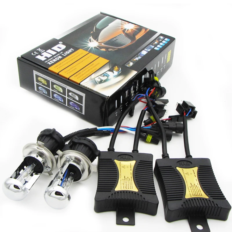 

55W Slim AC HID Xenon Headlight Conversion KIT Bulbs BI-XENON H4 Hilo H1 H3 H7 H11 9005 9006 880/881