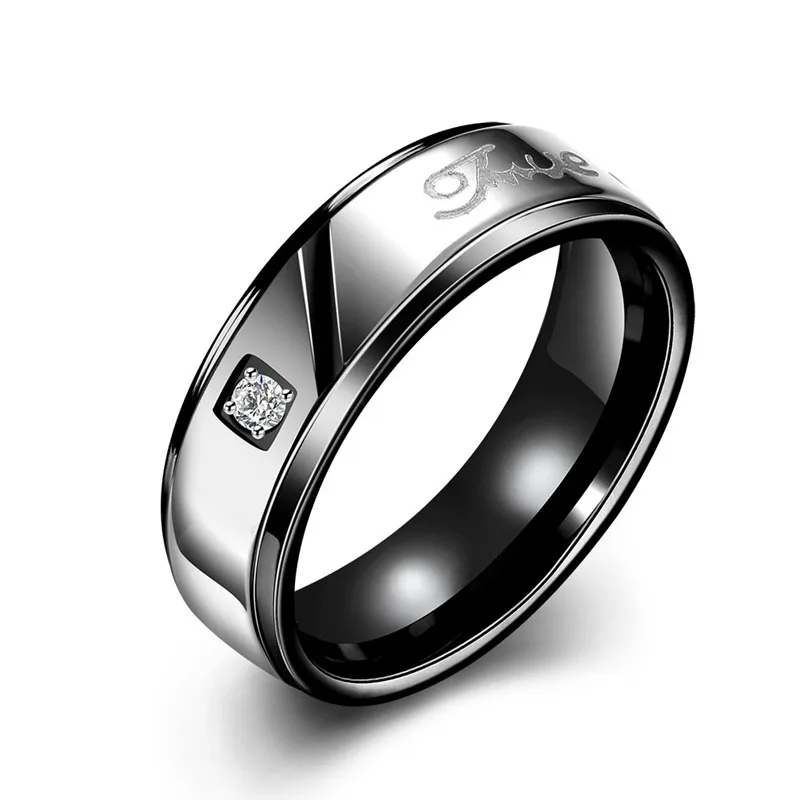 Engagement Rings With CZ Black Band SYLTGR100-A | Украшения и аксессуары