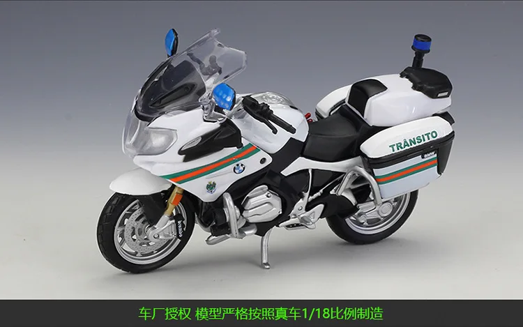 1 шт. Maisto 1:18 R1200 RT полицейский Мотоцикл литой под давлением металлическая модель спортивный мотоцикл модель для коллекционного подарка