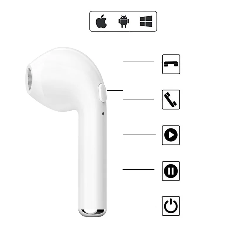I7s TWS беспроводные наушники Fone de Ouvido 5 0 Bluetooth с микрофоном для Iphone Samsung Xiaomi Smart