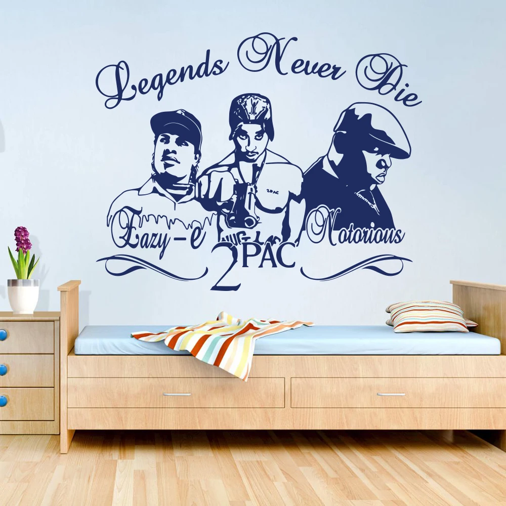 2Pac Tupac Eazy E знаменитость B.I.G рандеры искусство на стену наклейка музыка звезда