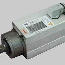 Высокая точность квадратный 1.5kw воздушного охлаждения мотор шпинделя для ЧПУ, 220 V, 1500 Вт шпиндель, RE20, 4 шт. P4 подшипник автоматической холодильного оборудования