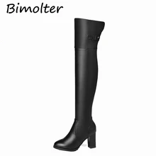 Bimolter Women Over the Knee Boots Winter Warm Female Thigh High Boots Sexy Lady Thick High Heels Shoes Pluse Size 34-45 PAEA074 Bimolter Women Over the Knee Boots Winter Warm Female Thigh High Boots Sexy Lady Thick High Heels Shoes Pluse Size 34-45 PAEA074
