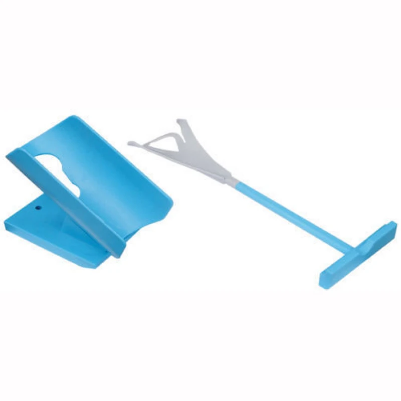 Mayitr 1pc Sock Slider Aid Blue Helper Kit Helps Put Socks On Off No Bending Shoe Horn Suitable For Socks