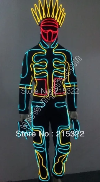 Бесплатная доставка светильник Tron/LED tron костюм/LED танцевальная одежда./неоновый EL