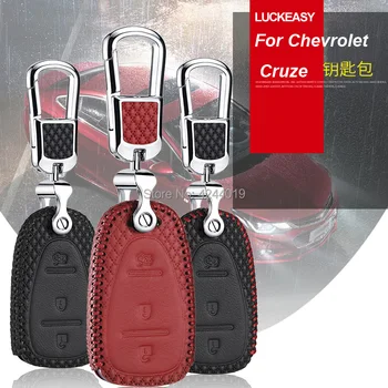 

LUCKEASY Car Keychain Keyring Key Bag Key Fob Central Key Cover For Chevrolet Cruze 2017