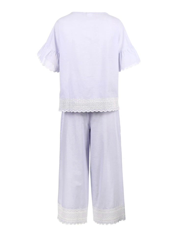 Vero Moda женский хлопок плиссированные манжеты с вырезами костюм для отдыха домашняя одежда | 3191TC504