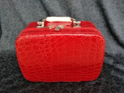 JXSLTC, Женская водонепроницаемая коробка для макияжа, органайзер для макияжа, для магазина, сумка для личной гигиены, дорожные органайзеры для косметики - Цвет: Красный