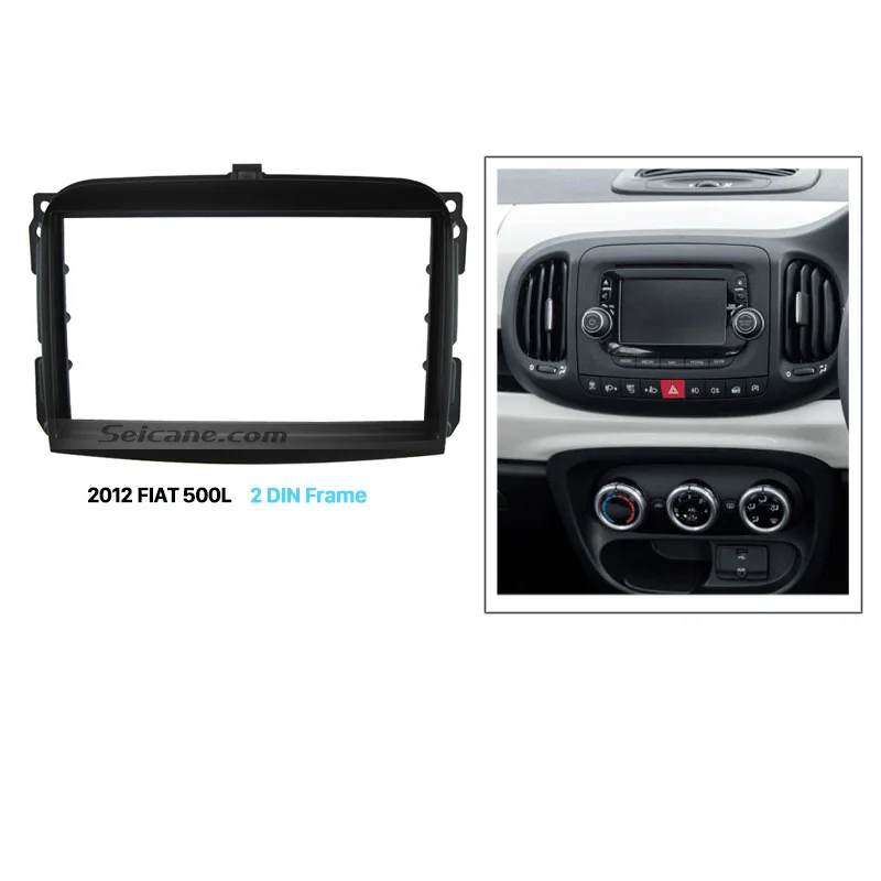 Seicane Double Din OEM Style Radio Fascia Dash Panel Kit for 2012 FIAT 500L Auto Stereo CD Trim Install Frame | Автомобили и
