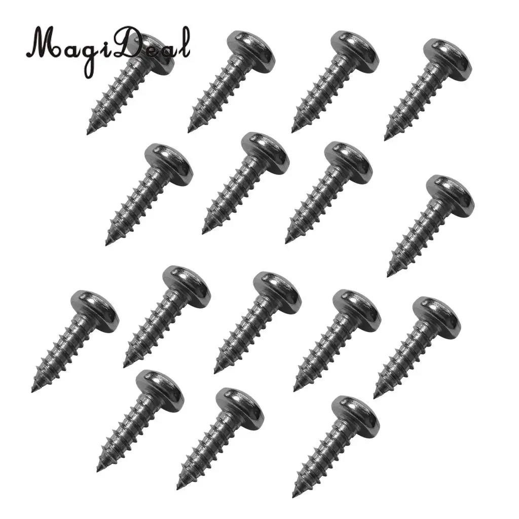 MagiDeal 20 Pieces Durable Marine M5 Stainless Steel Self-Tapping Screws Kayak Canoe Fishing Boat Dinghy Accessories