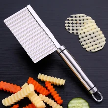 Unibird нержавеющая сталь фри резак картофеля волна нож Чоппер кухонные аксессуары зубчатое лезвие для легкой нарезки инструмент