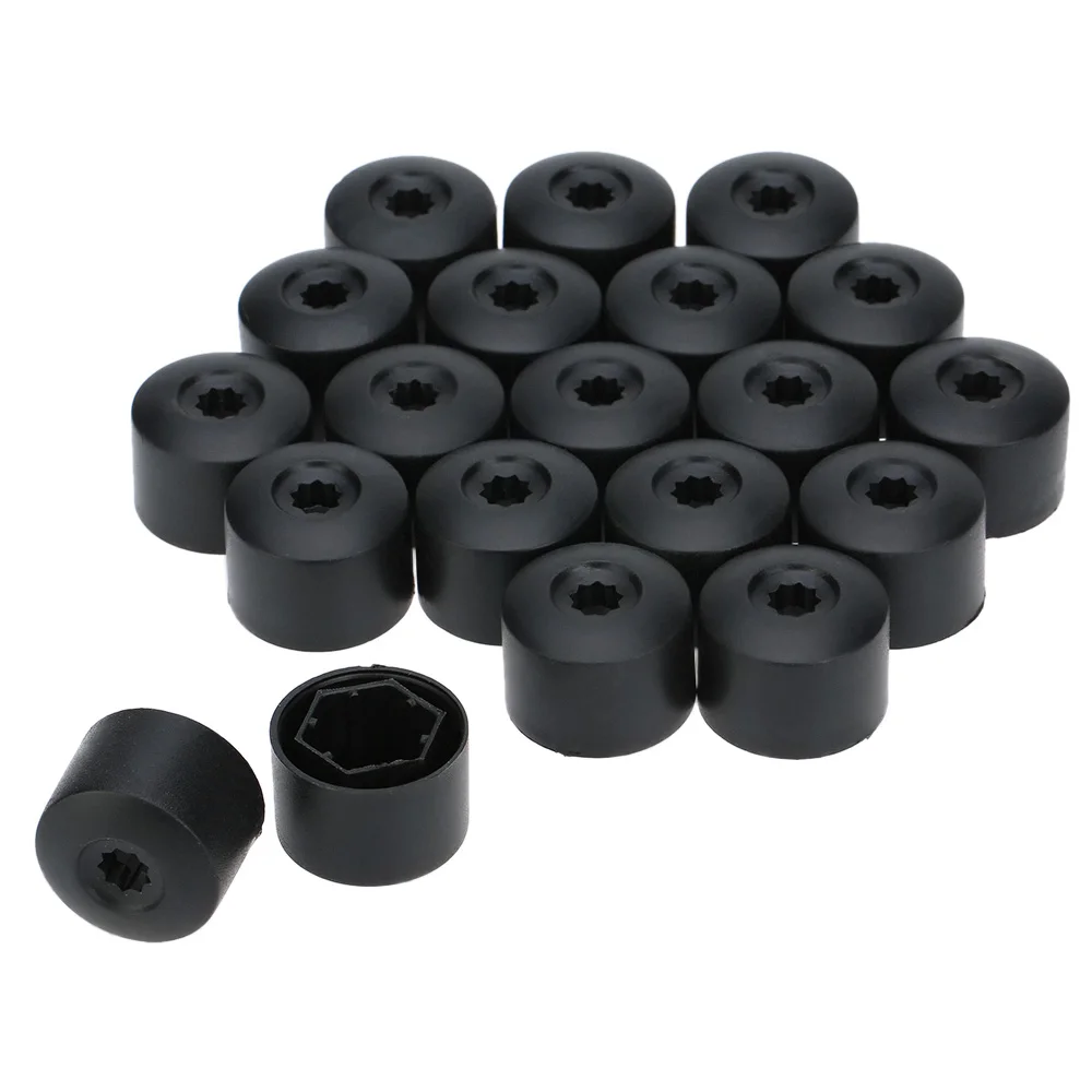 Car Style 20Pcs 17mm Car Wheel Nut Cover Bolt Cap Removal Tool for VW