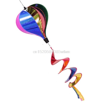 

1Pc Rainbow Sequins Windsock Striped Air Balloon Wind Spinner Outdoor Yard Decor Kids Toy #HC6U# Drop shipping