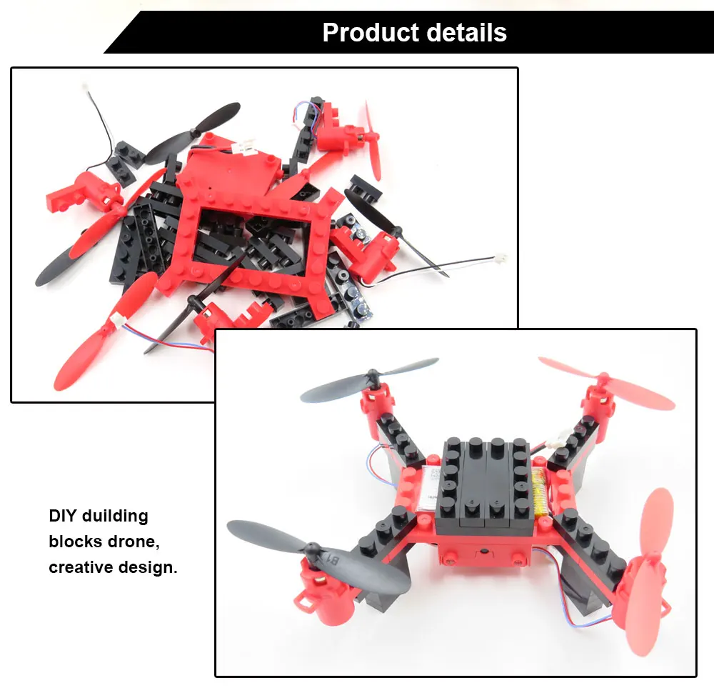 Freeshipping_Flytec_T11_DIY_Building_Block_RC_Quadcopter_3D_flip_Headless_Mode_Mini_Bricks_Pocket_Drone_For_Educational_Assembled_Model_4