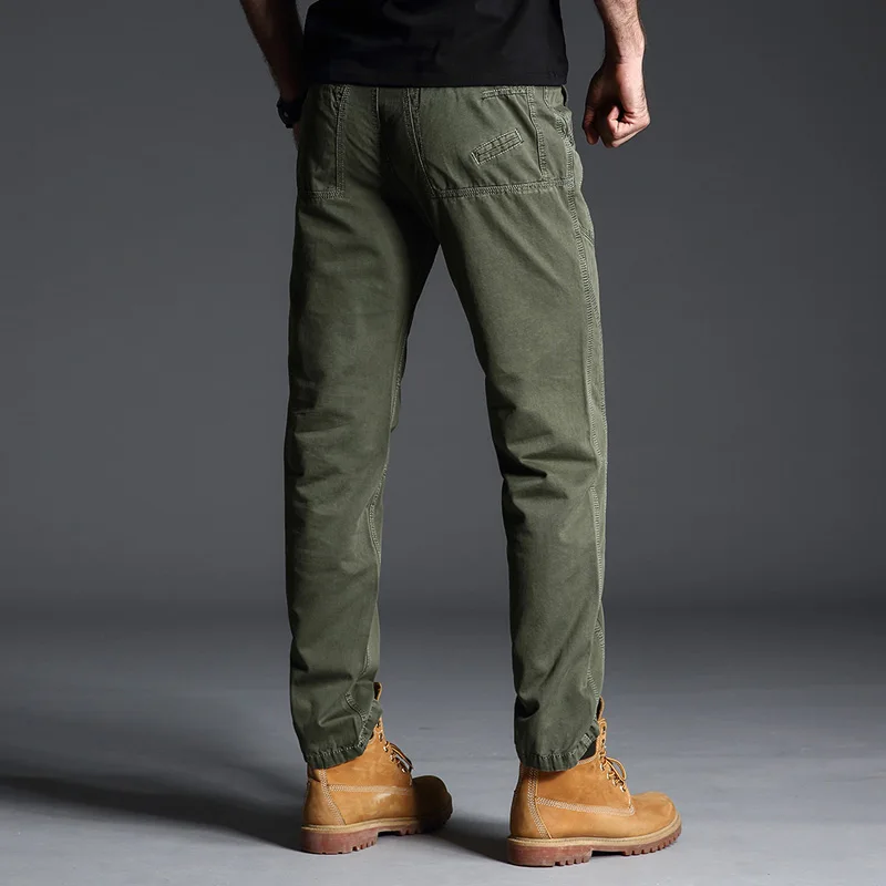 High Quality Men's Casual Loose Pants Spring Autumn Cotton Army Tactical Military Cargo Pants Men Overalls Long Trousers Joggers