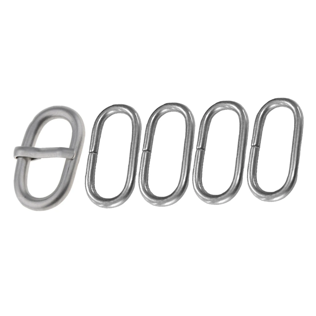 5 Piece Stainless Steel Nylon Watch Band Retainer Loop Ring with Buckle Pin 18mm-24mm Watchmaker Replacement