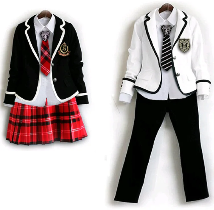 5 Pcs Long Sleeved Children's School Uniform Clothing Girls and Boys